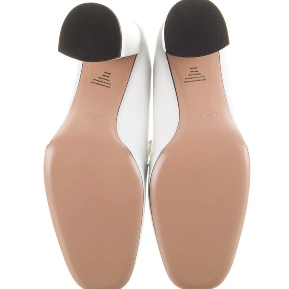 NWT Lewit High Heel Loafers White Leather size 9.5/39.5 - Picture 5 of 5